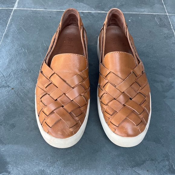 Frye Leather Woven Lena Loafers - Picture 6 of 6